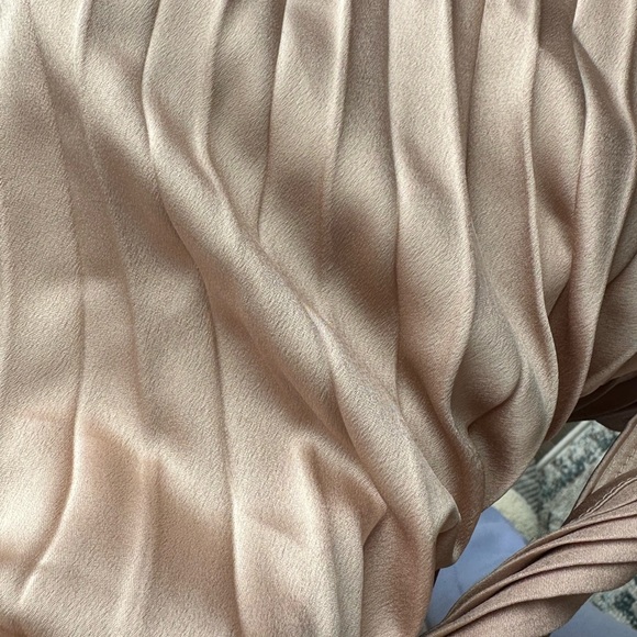 New One Shoulder Champagne Colored Dress - Picture 4 of 6